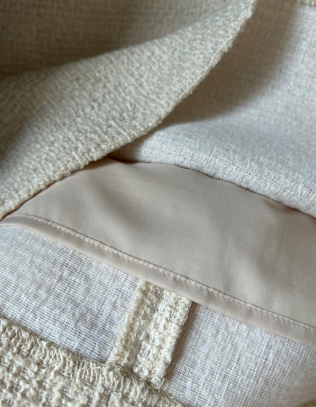 法式高級 經典花呢連身洋裝10%Wool DS2314 米色