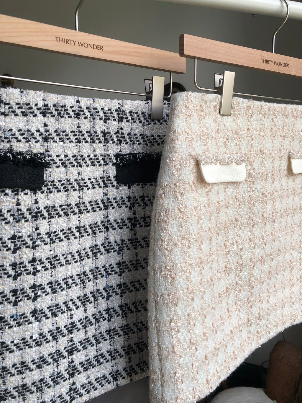 氣質名媛千鳥格花呢裙20%wool SK3510 經典黑