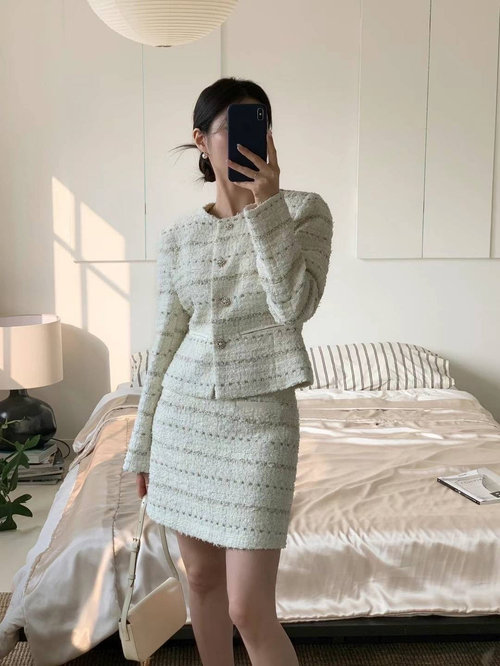 花黑腰身毛呢外套10%Wool JK2321