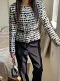 花黑腰身毛呢外套10%Wool JK2321
