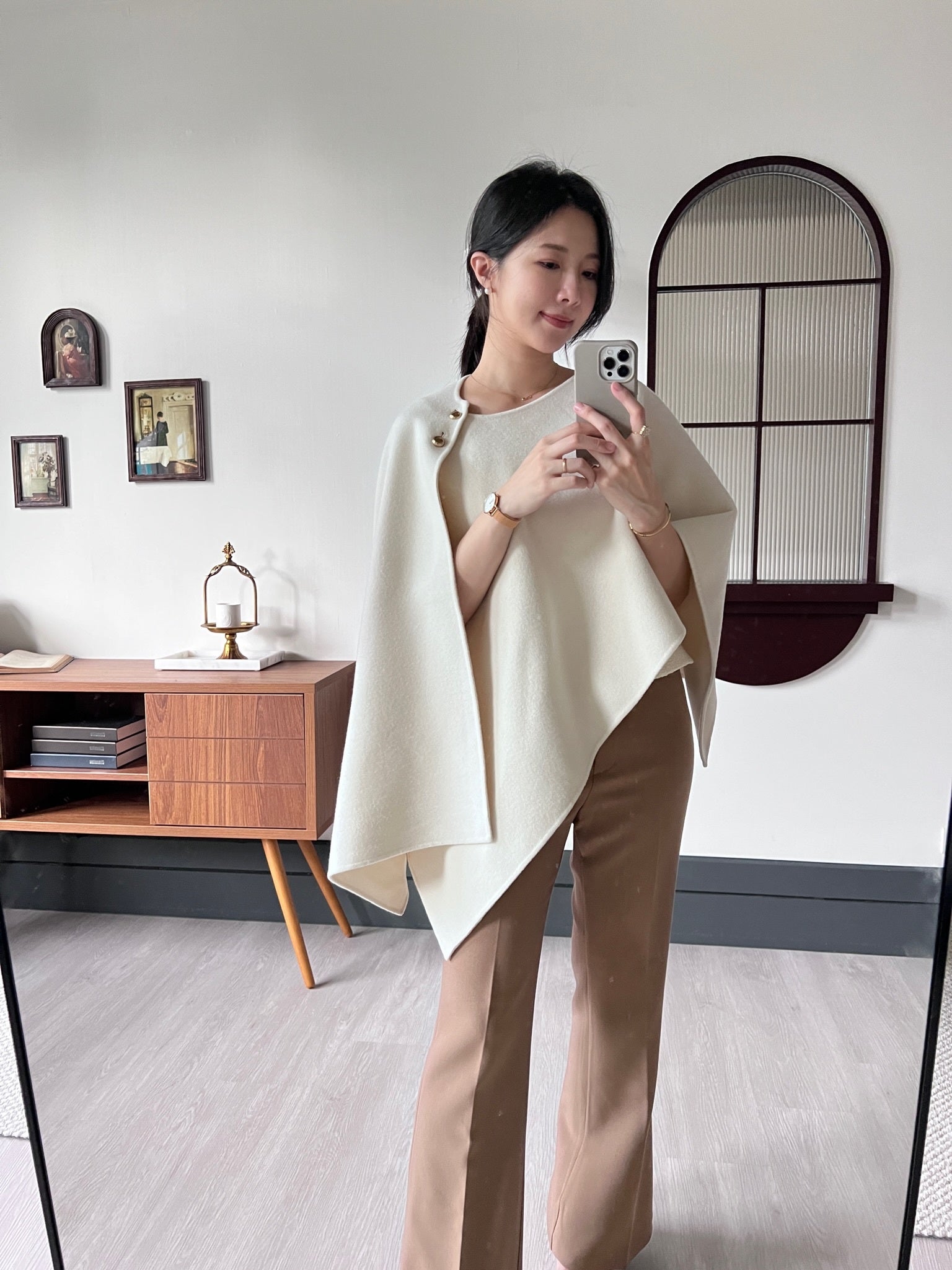 溫潤手工羊毛斗篷 多way穿搭 100%Wool (include Cashmere10%) HW2301