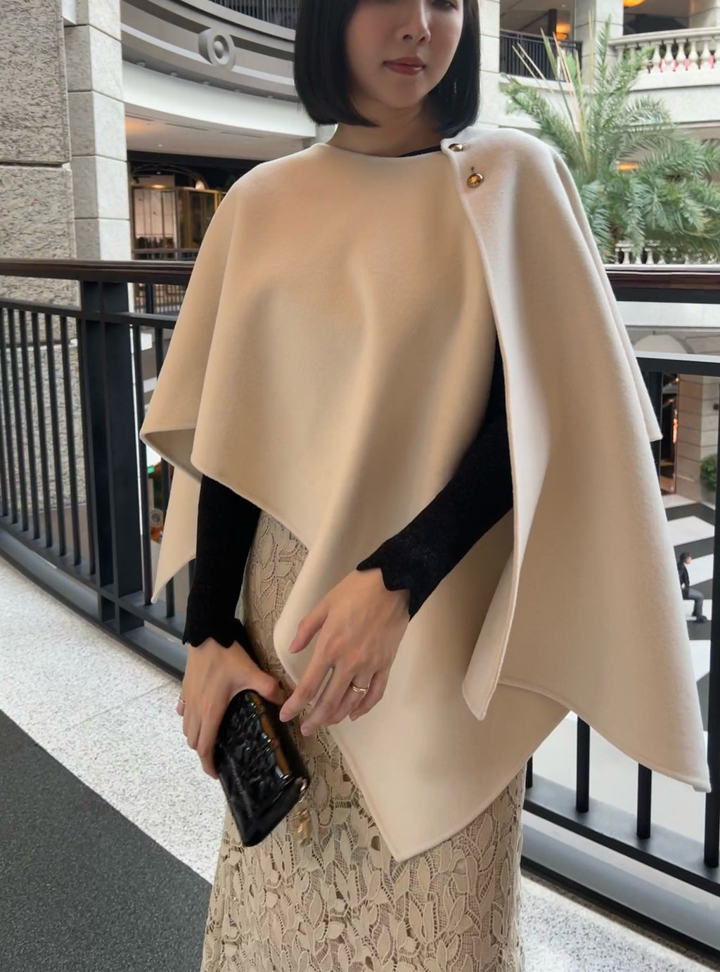 溫潤手工羊毛斗篷 多way穿搭 100%Wool (include Cashmere10%) HW2301