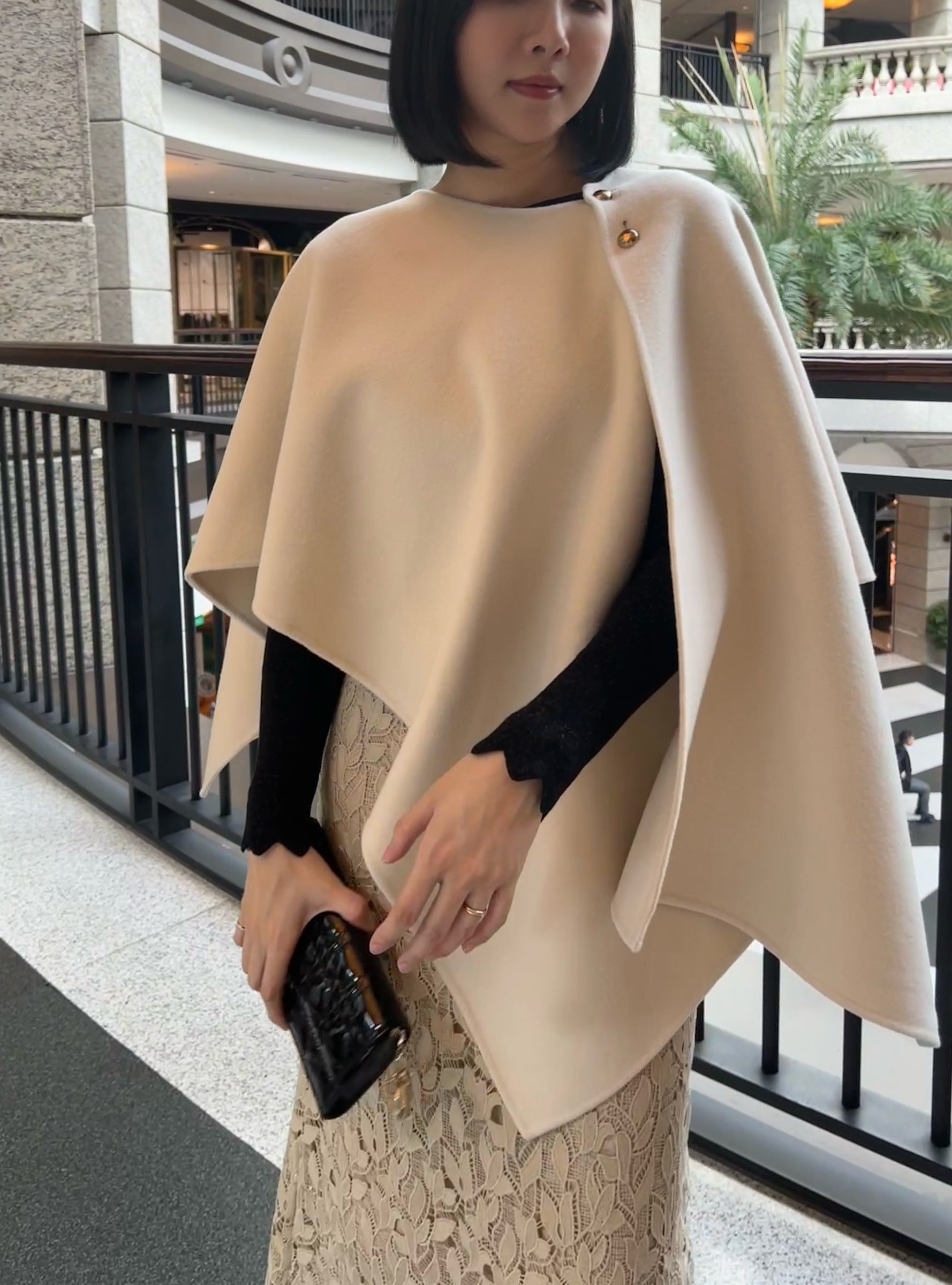 溫潤手工羊毛斗篷 多way穿搭 100%Wool (include Cashmere10%) HW2301