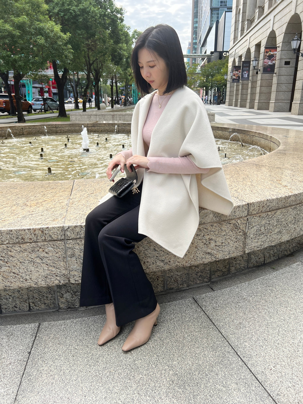 溫潤手工羊毛斗篷 多way穿搭 100%Wool (include Cashmere10%) HW2301