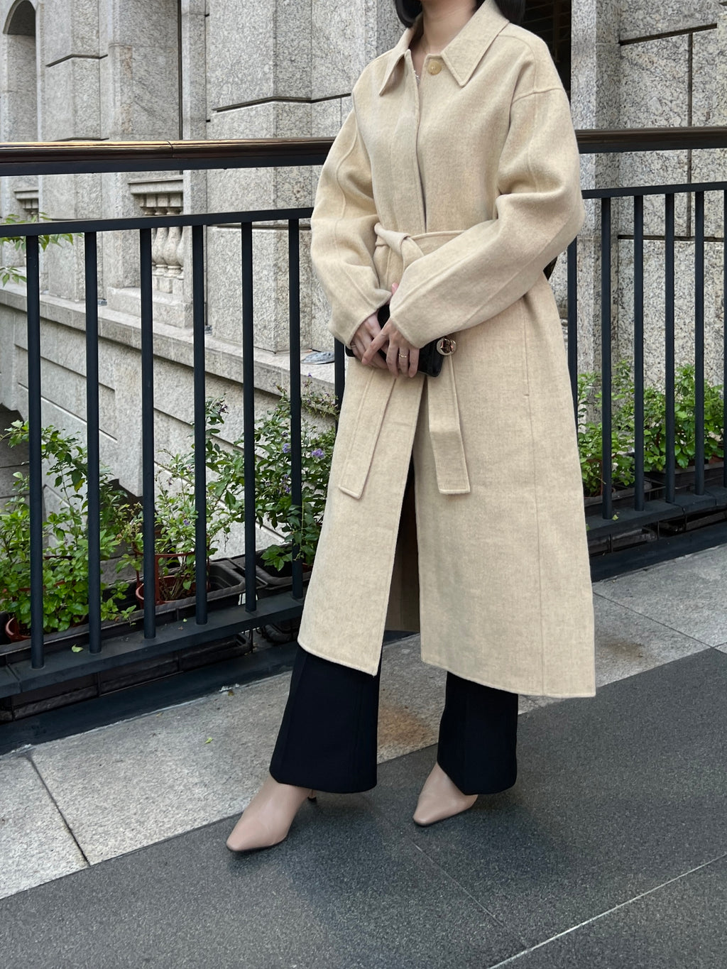 時髦設計 排釦手工羊毛大衣 90%Wool HW2302