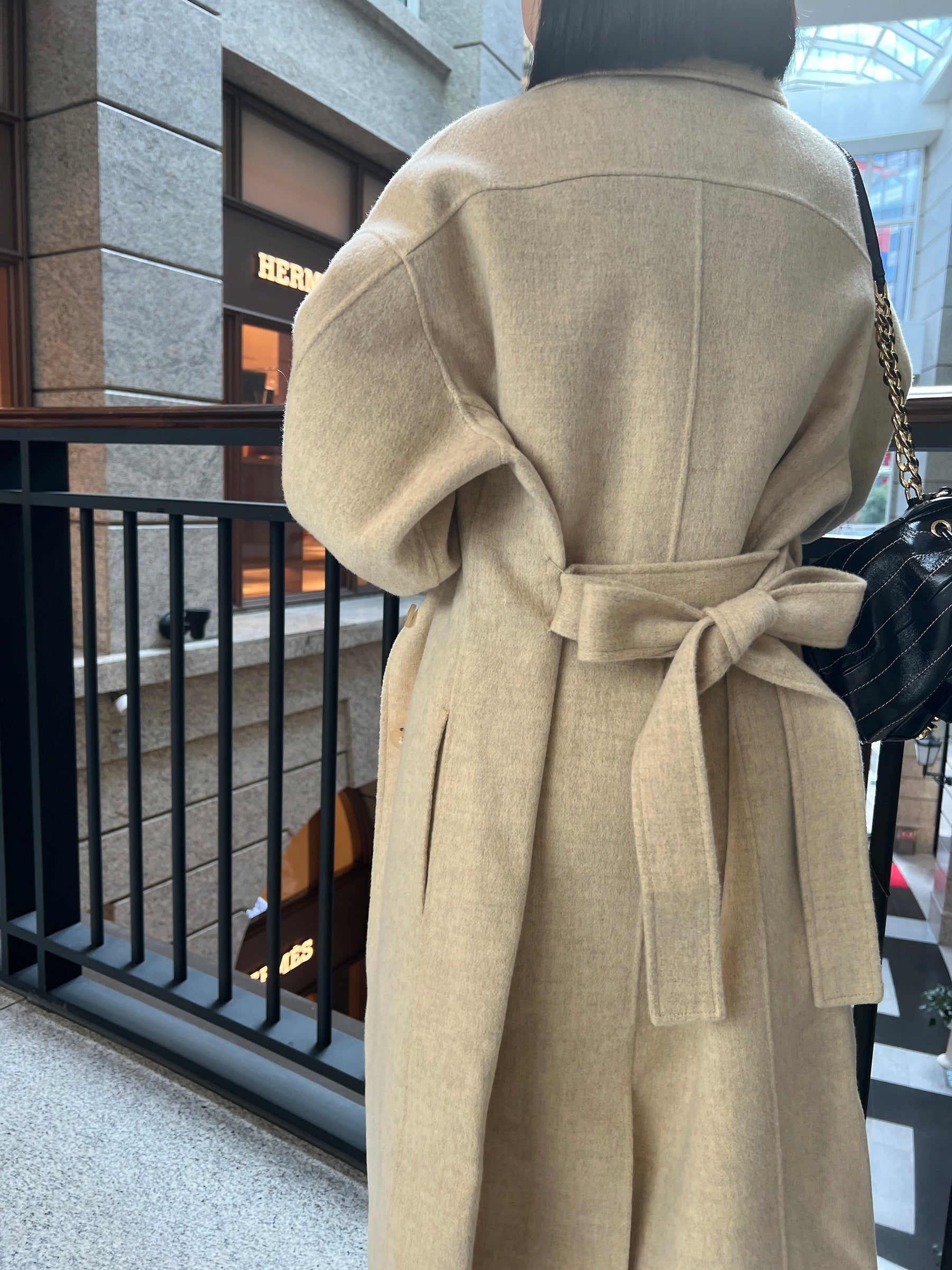 時髦設計 排釦手工羊毛大衣 90%Wool HW2302