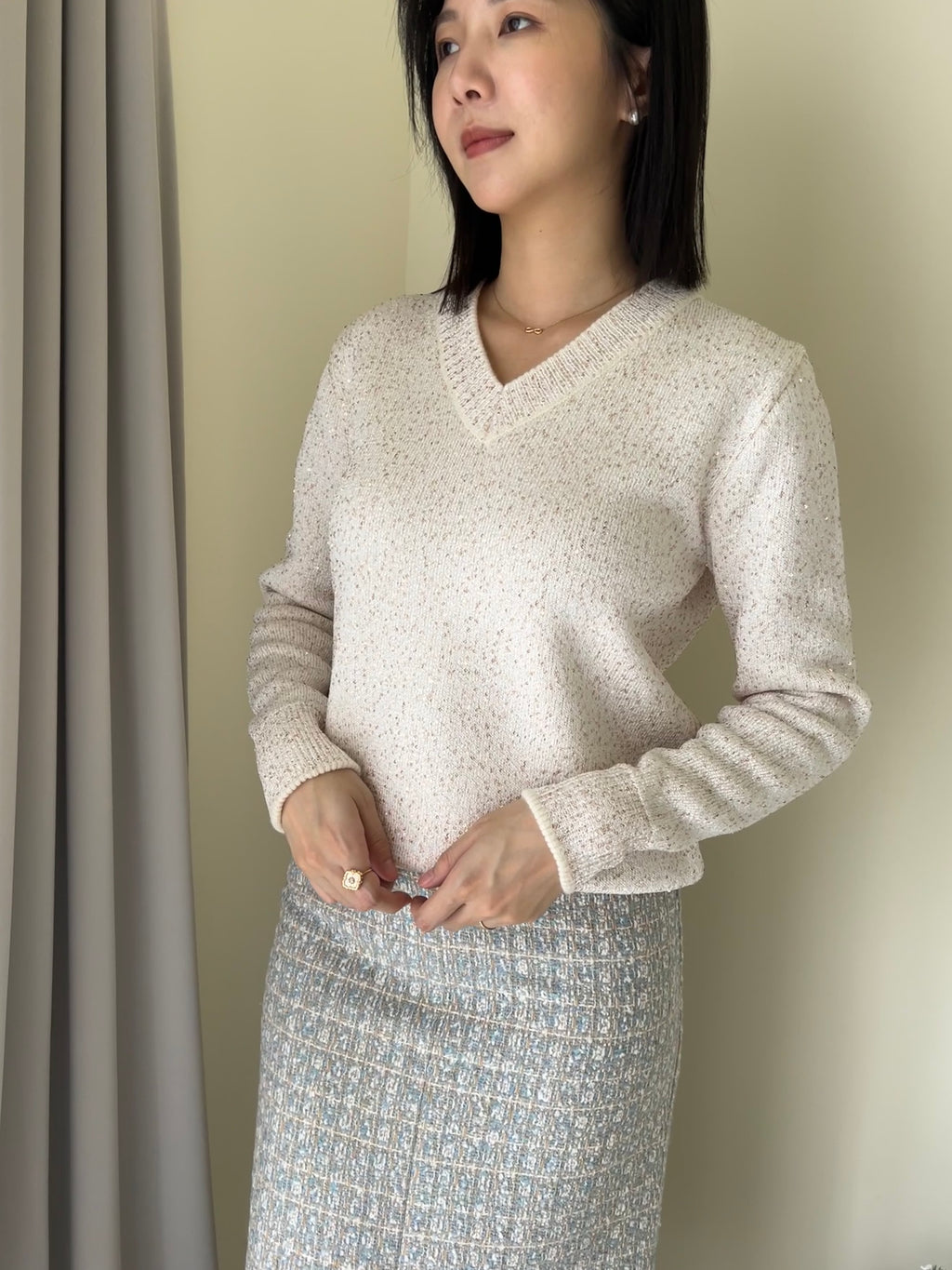 璀璨星光美麗諾羊毛衣 Merino Wool60% T2343