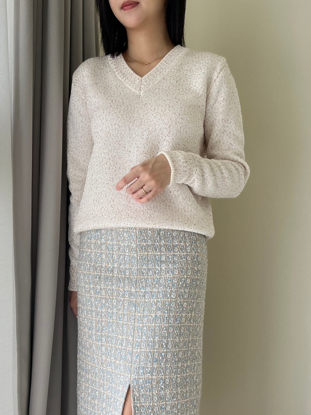 璀璨星光美麗諾羊毛衣 Merino Wool60% T2343