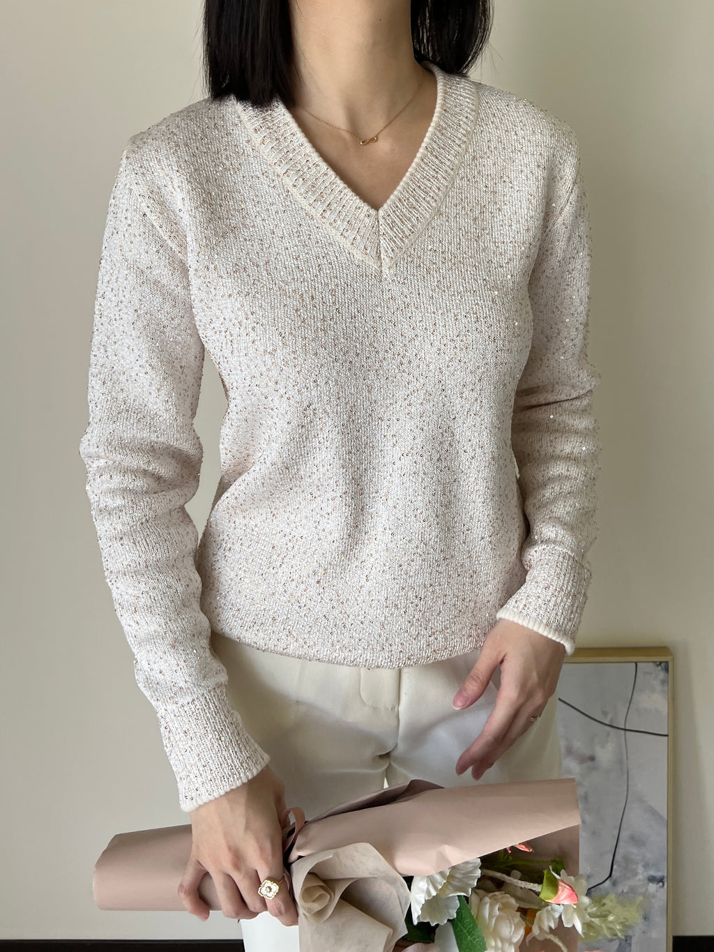 璀璨星光美麗諾羊毛衣 Merino Wool60% T2343