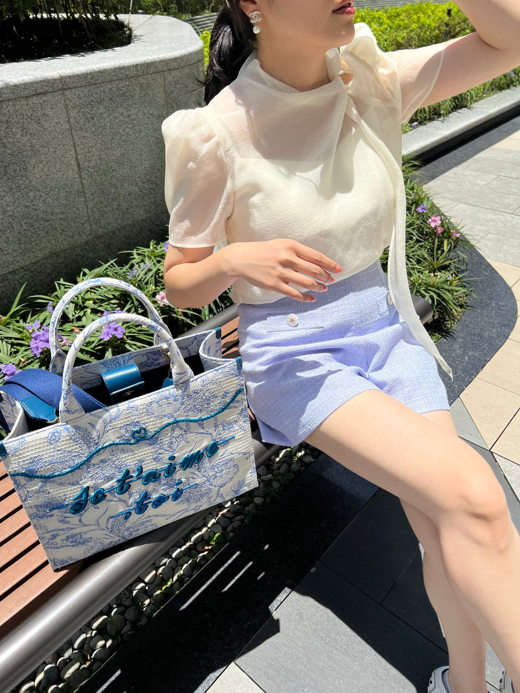 『品牌訂製』Macaron Tweed Shorts馬卡龍亮麗薄呢短褲 PTW23044S 紫陽花