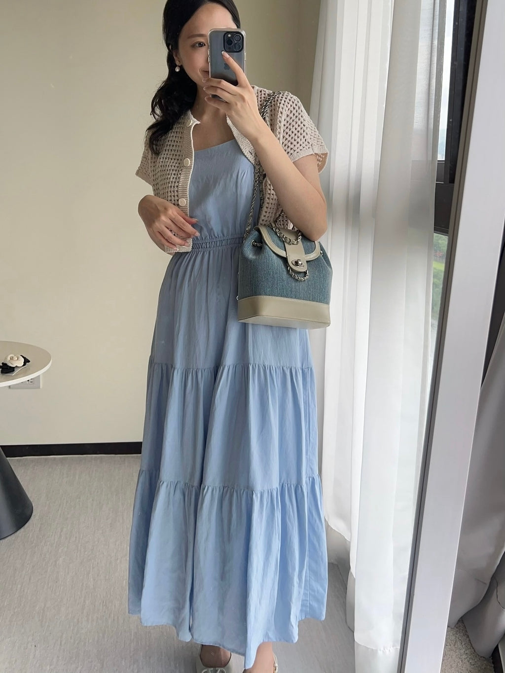 舒涼顯瘦 吊帶亞麻洋裝 DS2406