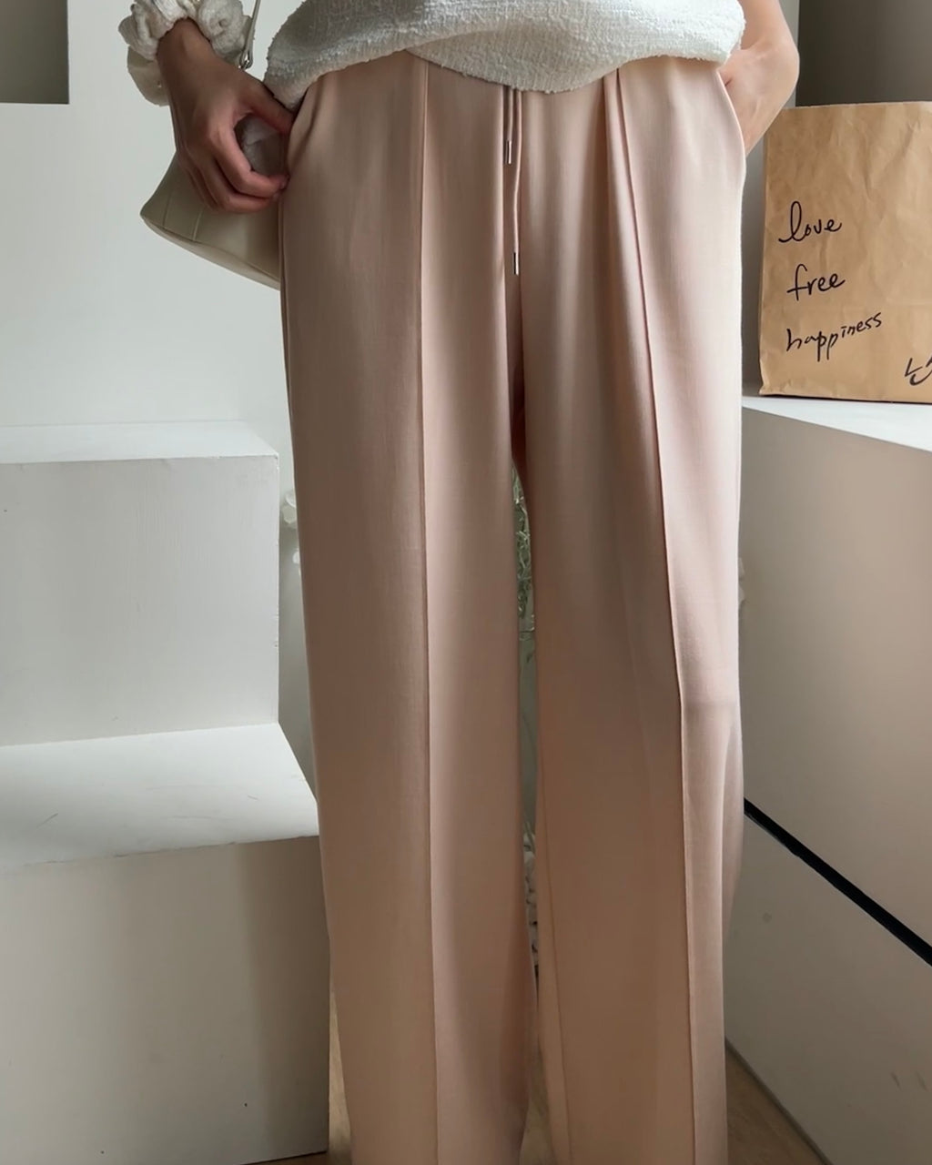 Elena Versatile Pants 舒適面料修長寬褲『0感褲』 PTW24012L柔和桃