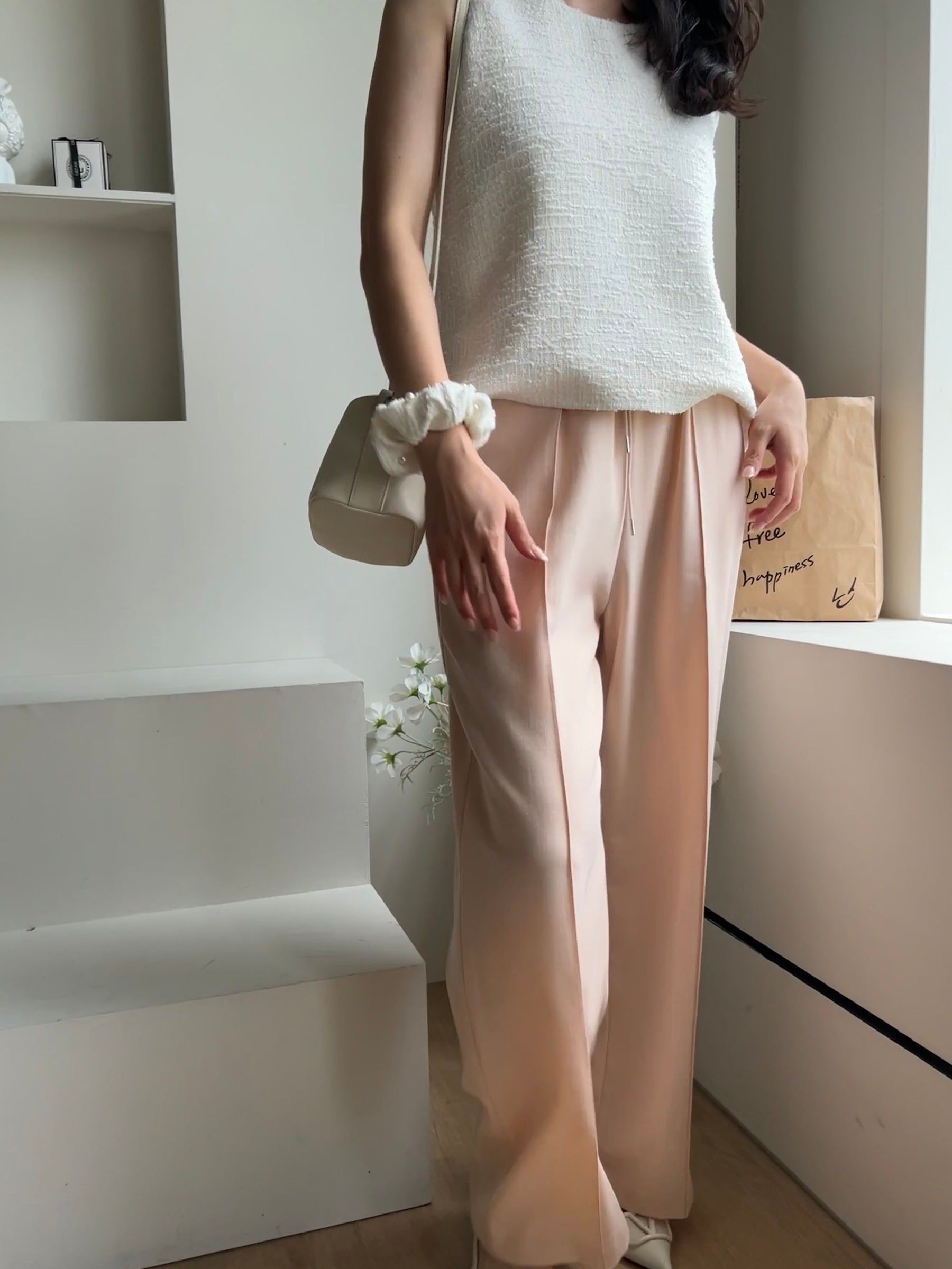 Elena Versatile Pants 舒適面料修長寬褲『0感褲』 PTW24012L柔和桃