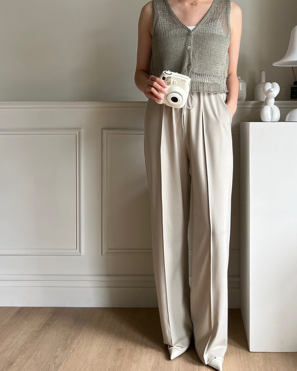 Elena Versatile Pants 舒適面料修長寬褲 『0感褲』PTW24011L 礁石灰綠