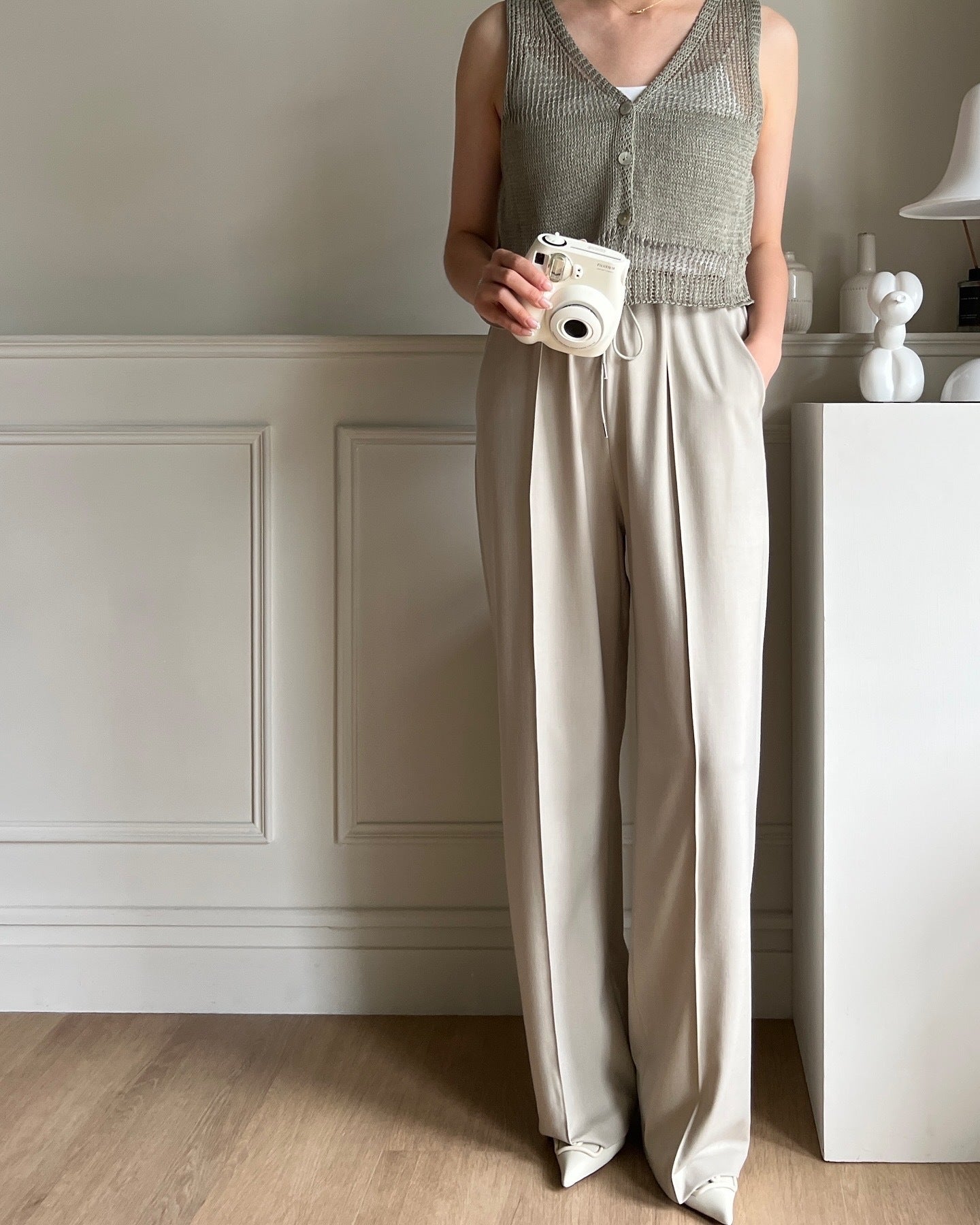 Elena Versatile Pants 舒適面料修長寬褲 『0感褲』PTW24011L 礁石灰綠
