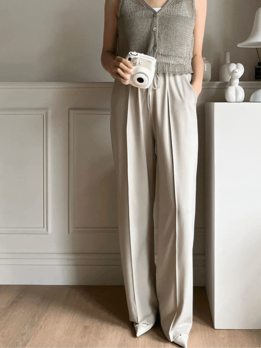 Elena Versatile Pants 舒適面料修長寬褲 『0感褲』PTW24011L 礁石灰綠
