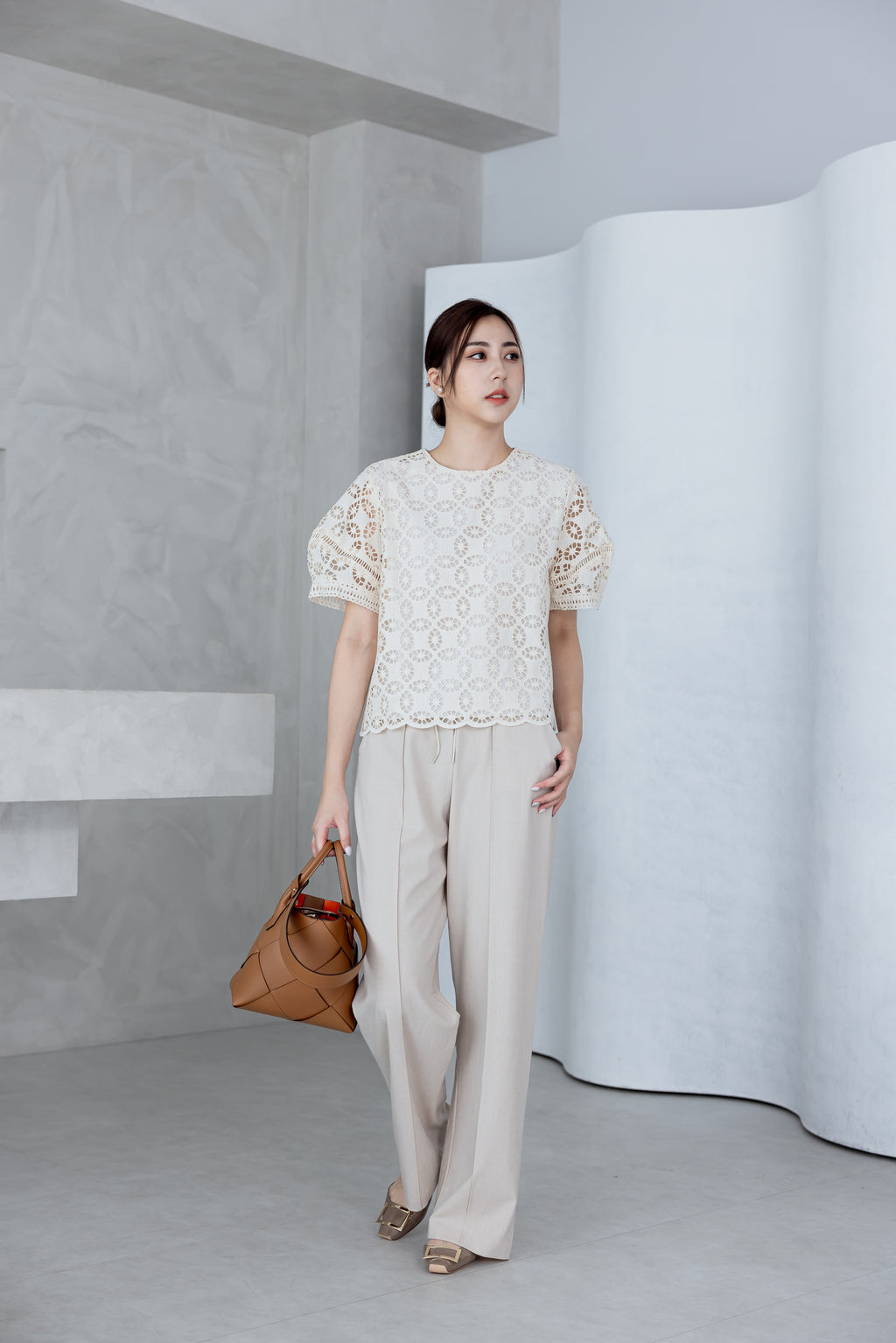 Elena Versatile Pants 舒適面料修長寬褲『0感褲』 PTW24013L 柔米色