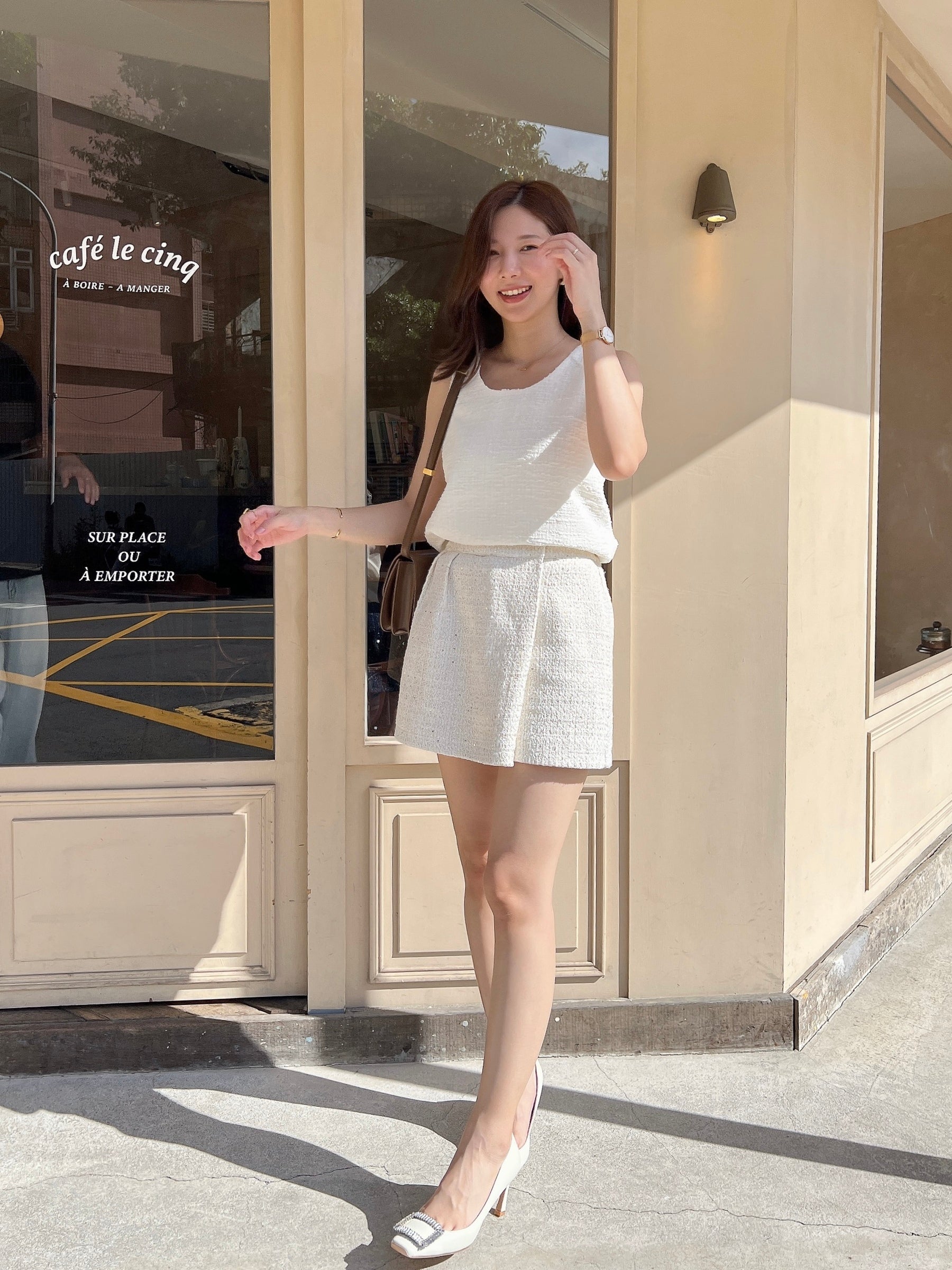 『品牌訂製』Calista Chic 抓褶立體剪裁褲裙 PTW2402S 月光杏