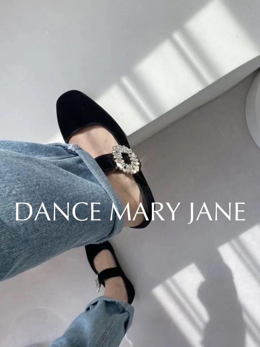 『限時免運優惠』Dance Mary Jane閃耀鑽飾瑪莉珍低跟鞋 A2311