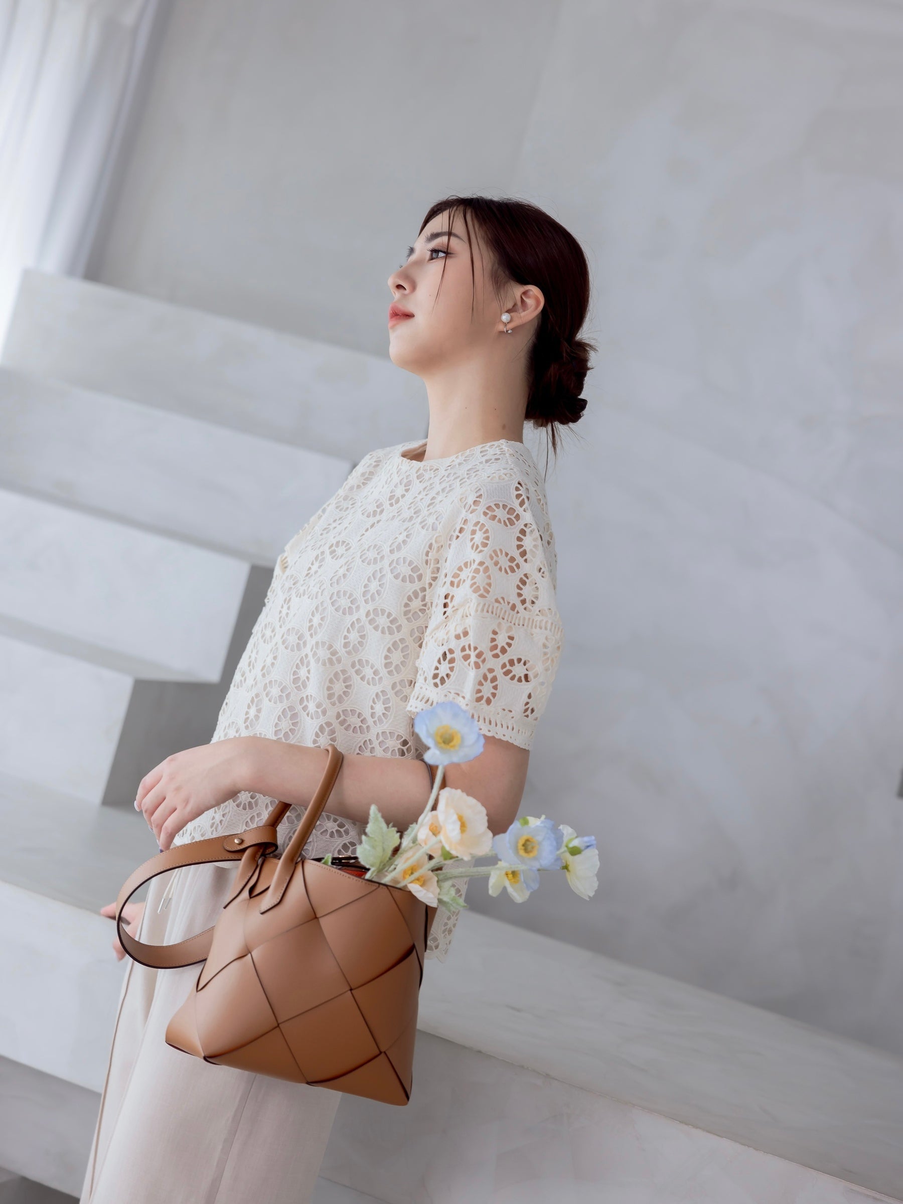 Méron Crafted Woven 手工牛皮撞色編織包