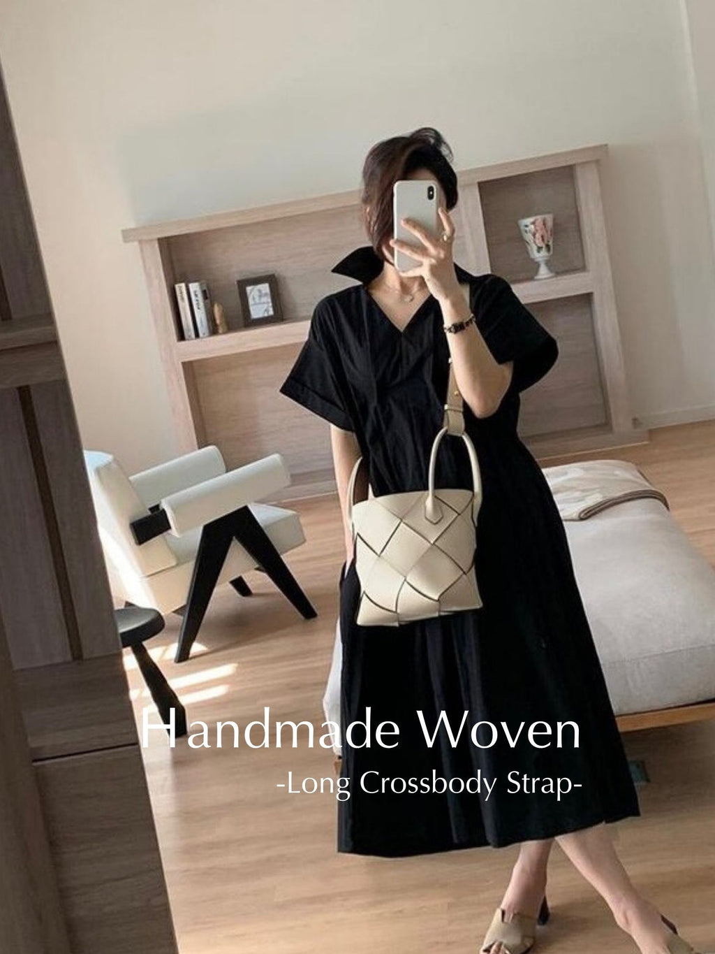 Méron Crafted Woven 溫潤質感 精製撞色編織包 系列配件-Long Crossbody Strap 長背帶 A2402