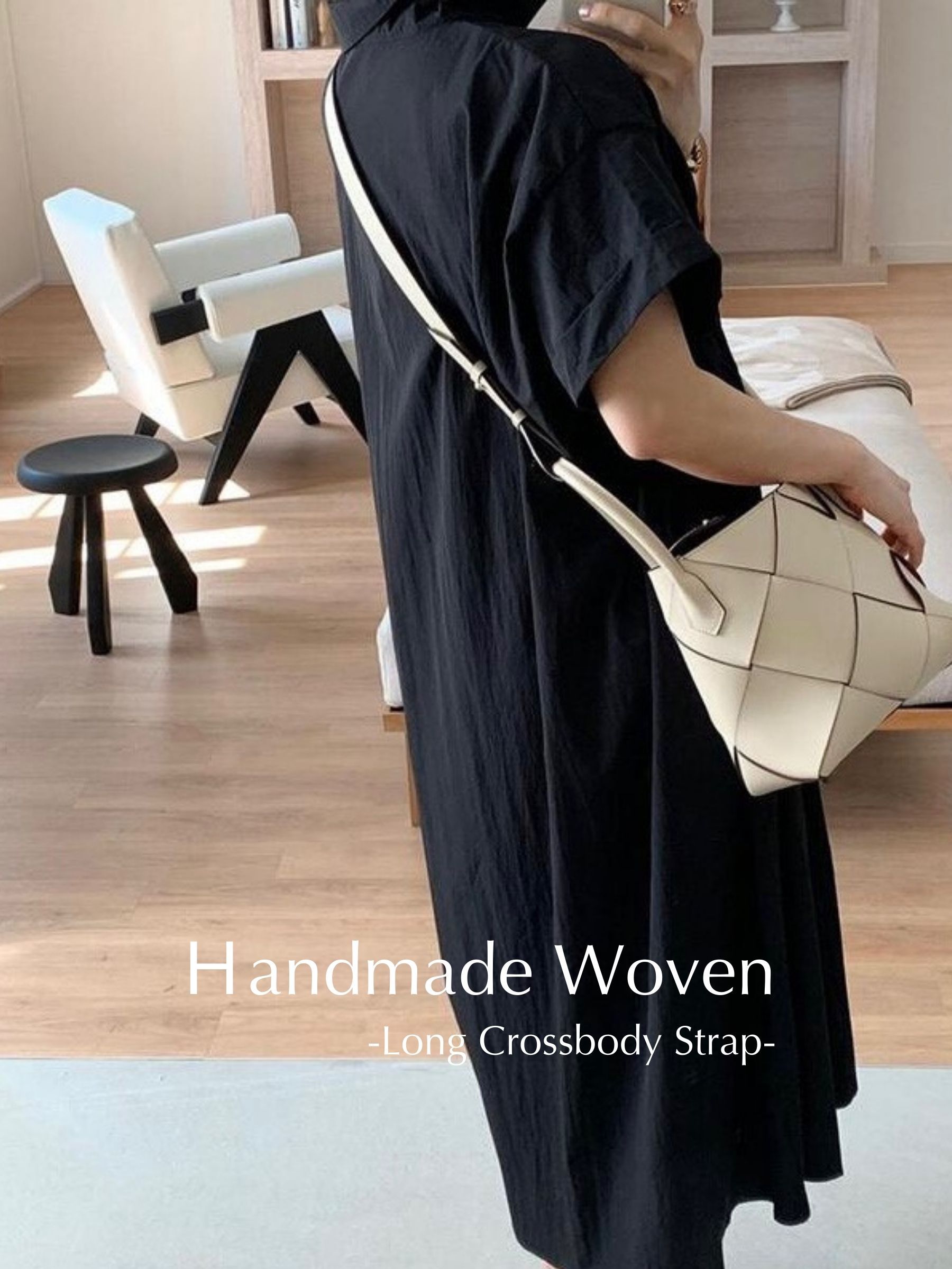 Méron Crafted Woven 溫潤質感 精製撞色編織包 系列配件-Long Crossbody Strap 長背帶 A2402