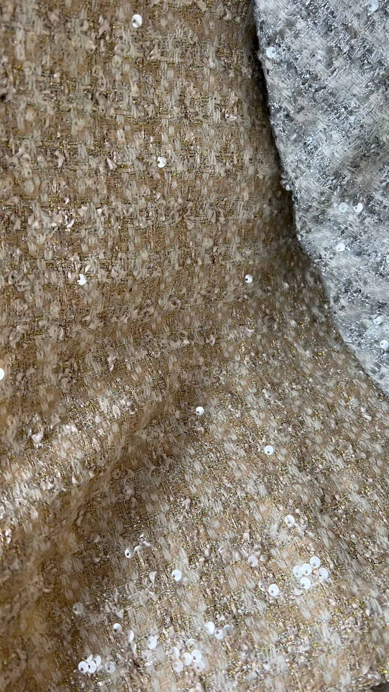 Glitter Tweed Skirt 別緻亮片裙 香檳金 SK3508