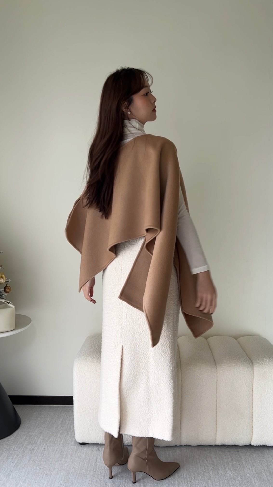 『 奢華質感』Dreamer Hand Made Wool Cape手工羊毛斗篷披肩 Cashmere90% Wool10% HWW3507