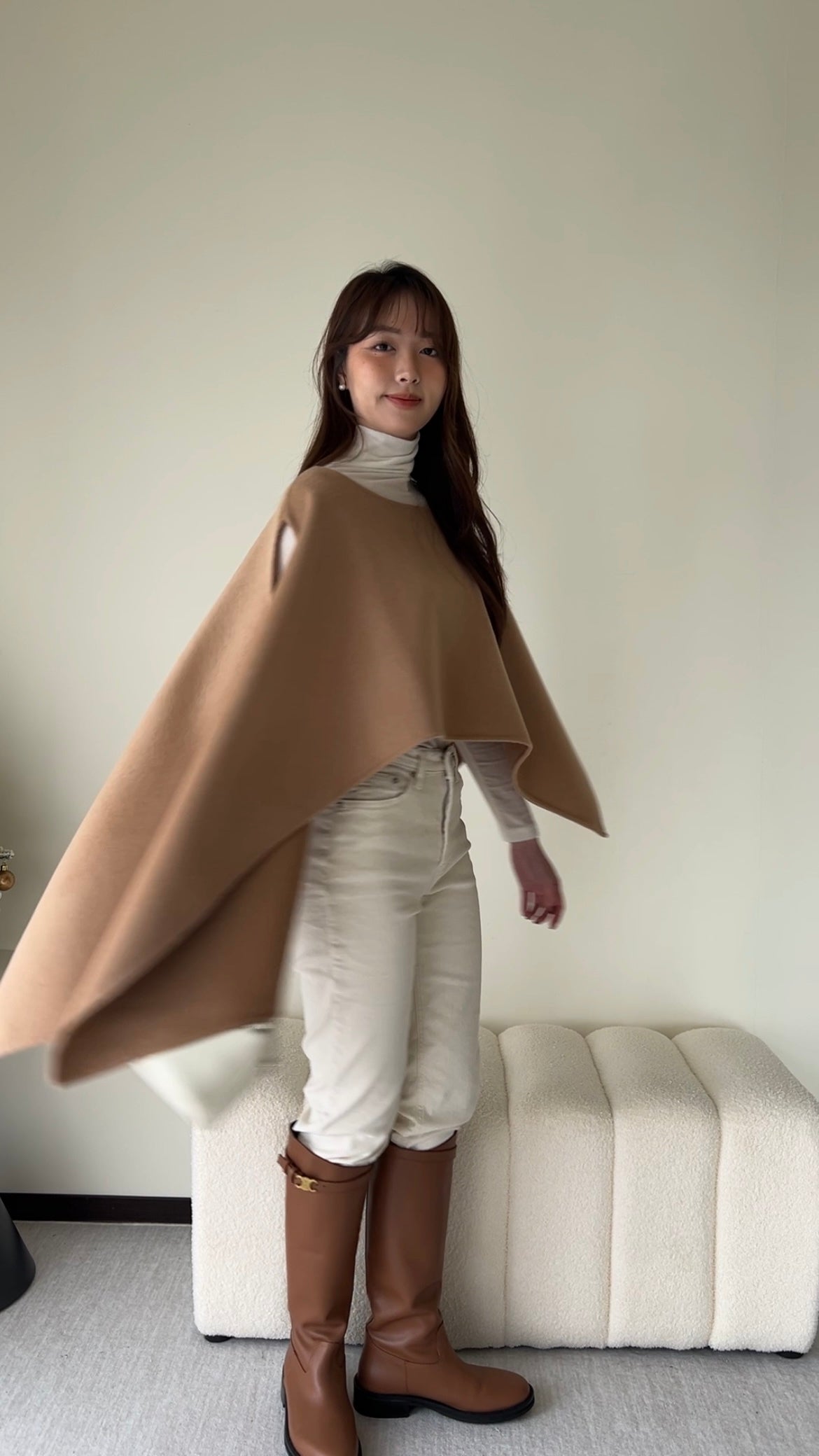『 奢華質感』Dreamer Hand Made Wool Cape手工羊毛斗篷披肩 Cashmere90% Wool10% HWW3507