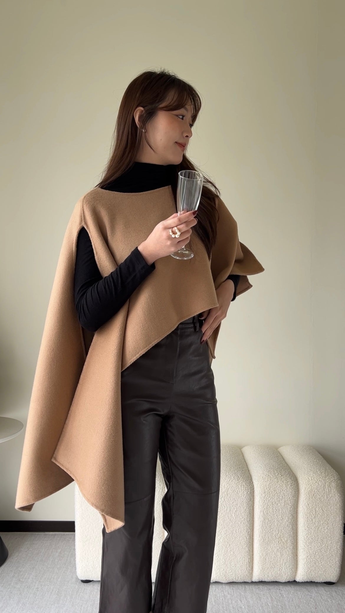 『 奢華質感』Dreamer Hand Made Wool Cape手工羊毛斗篷披肩 Cashmere90% Wool10% HWW3507