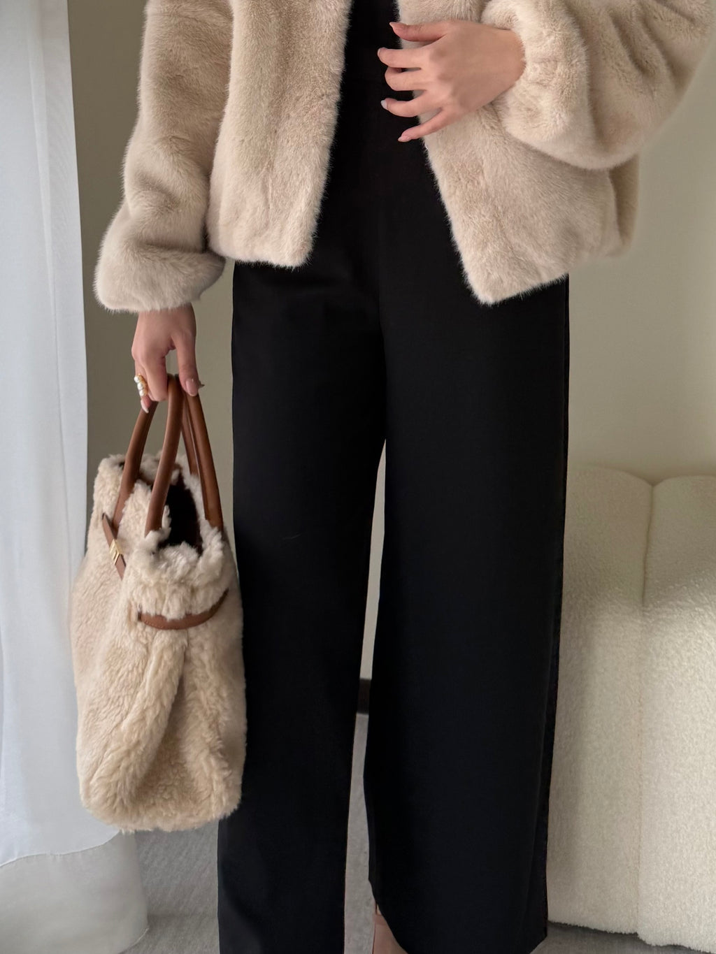 FurFur Wool Bag溫雅絨暖羊毛手提包 A3501