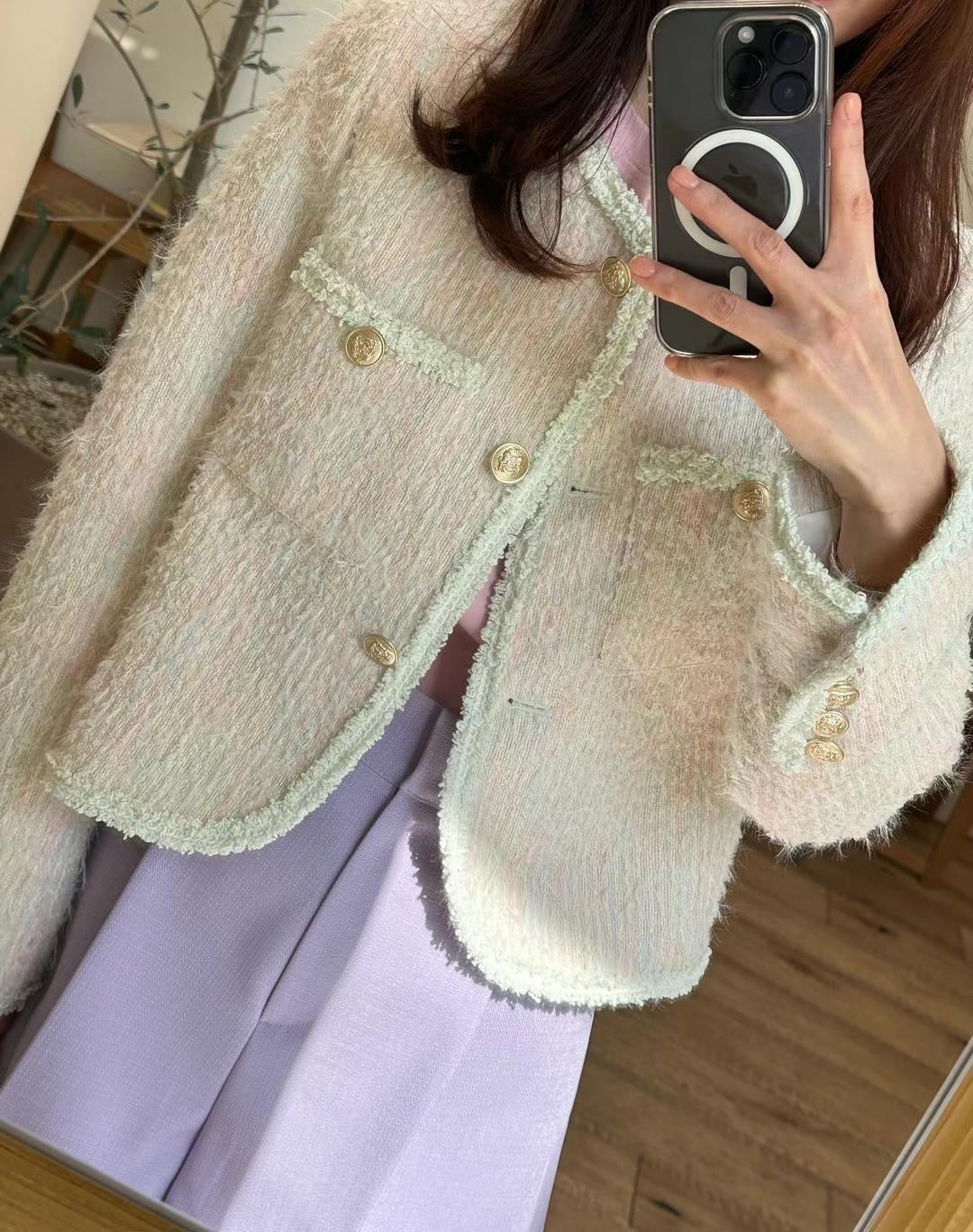 夢幻獨角獸 花呢小香風短款外套  High-End Design JK3524