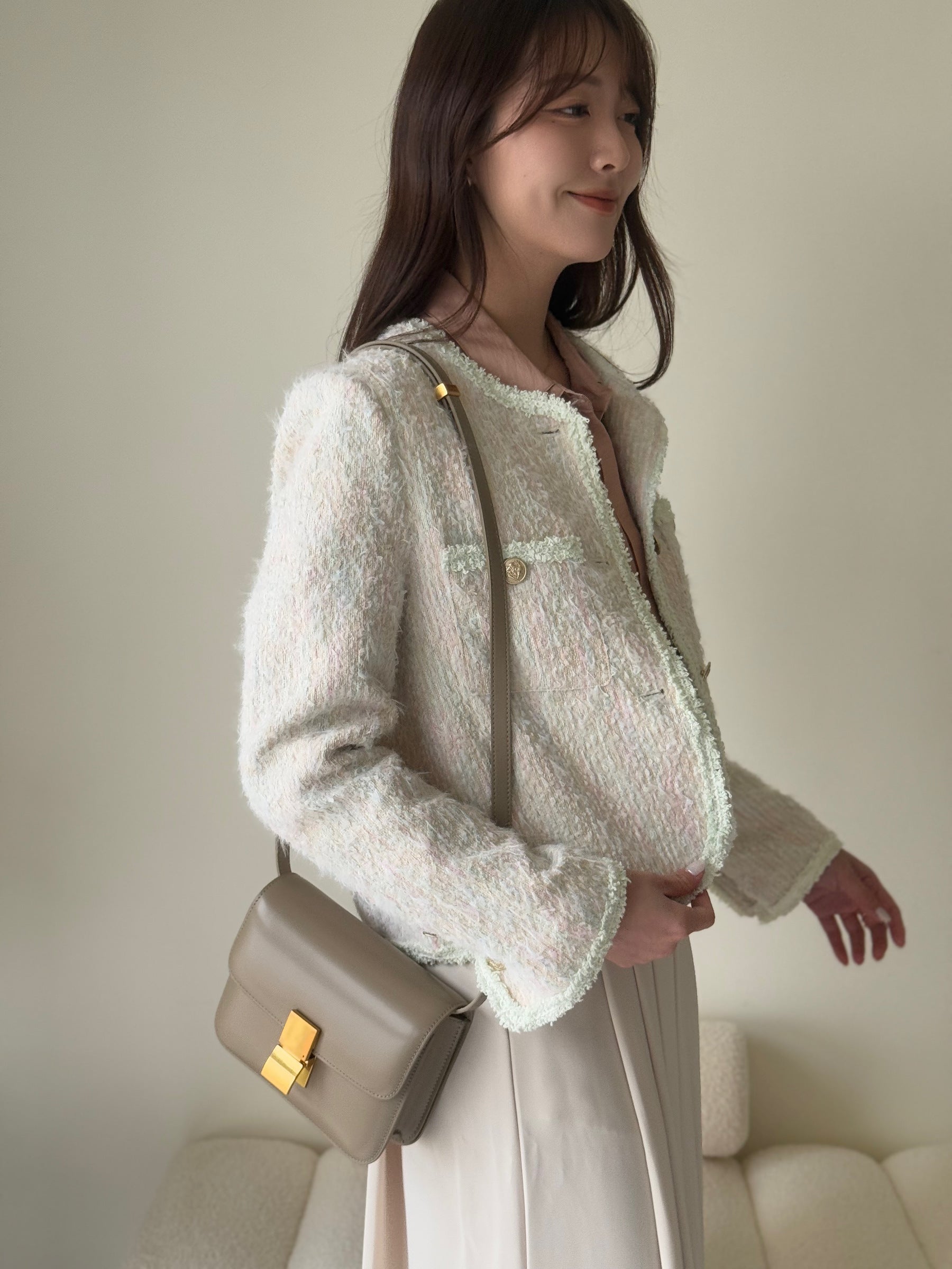 夢幻獨角獸 花呢小香風短款外套  High-End Design JK3524