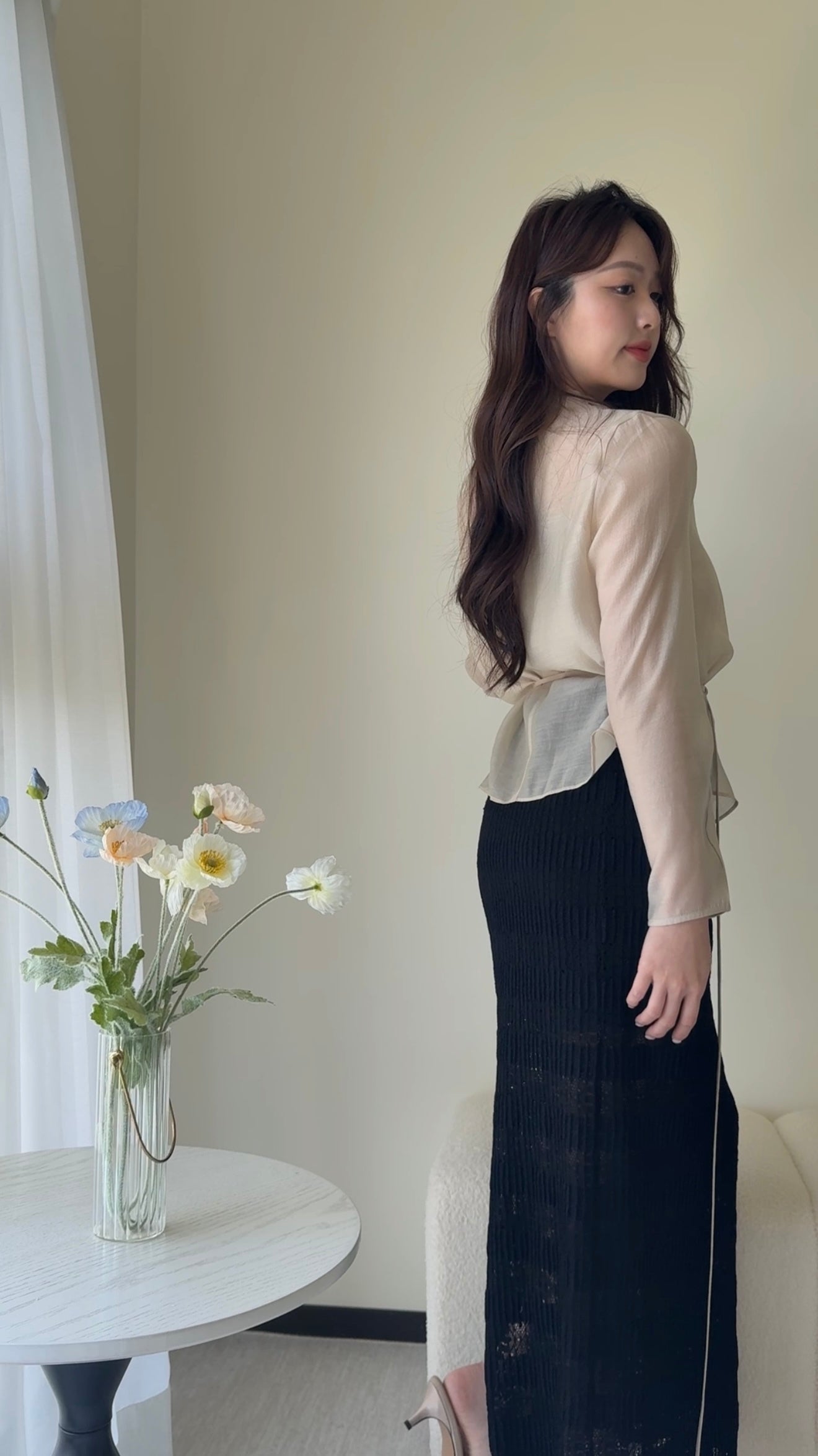 激瘦高彈性蕾絲裙
