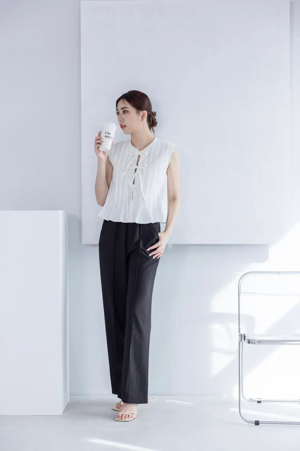 Elena Versatile Pants 舒適面料修長寬褲『0感褲』 PTW24014L 深邃黑