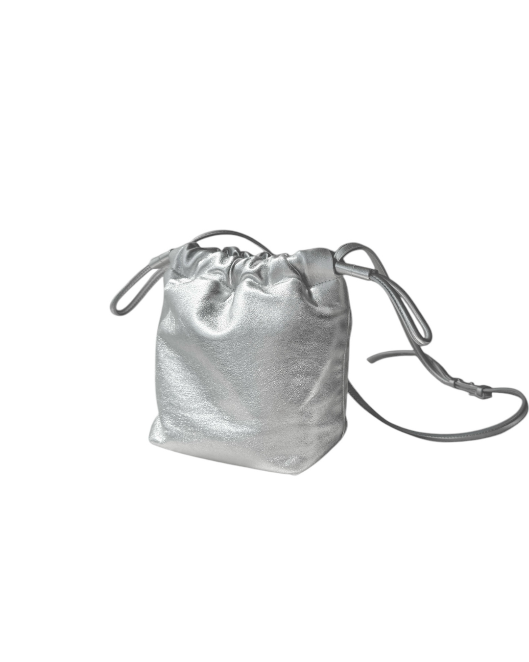 韓國 Bucks & leather Lueur Bag 銀霧羊皮束口包