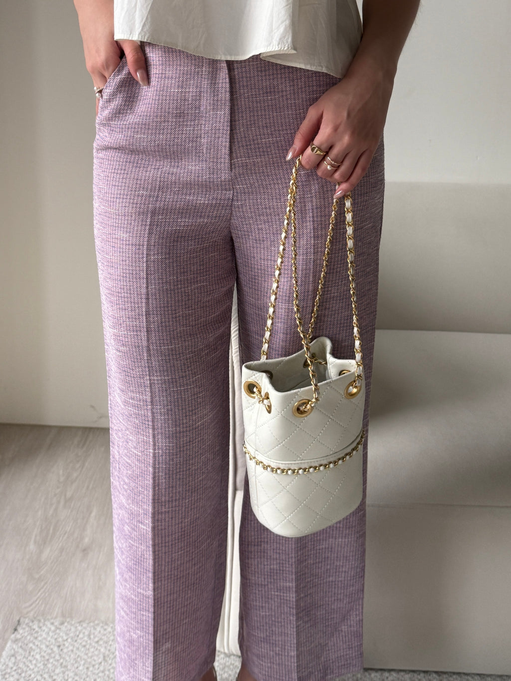 Petite Glow Bag 菱格紋牛皮鏈條包