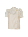『品牌訂製』Le Calme Blouse 柔和透肌 天絲領巾雙件式上衣 粉膚