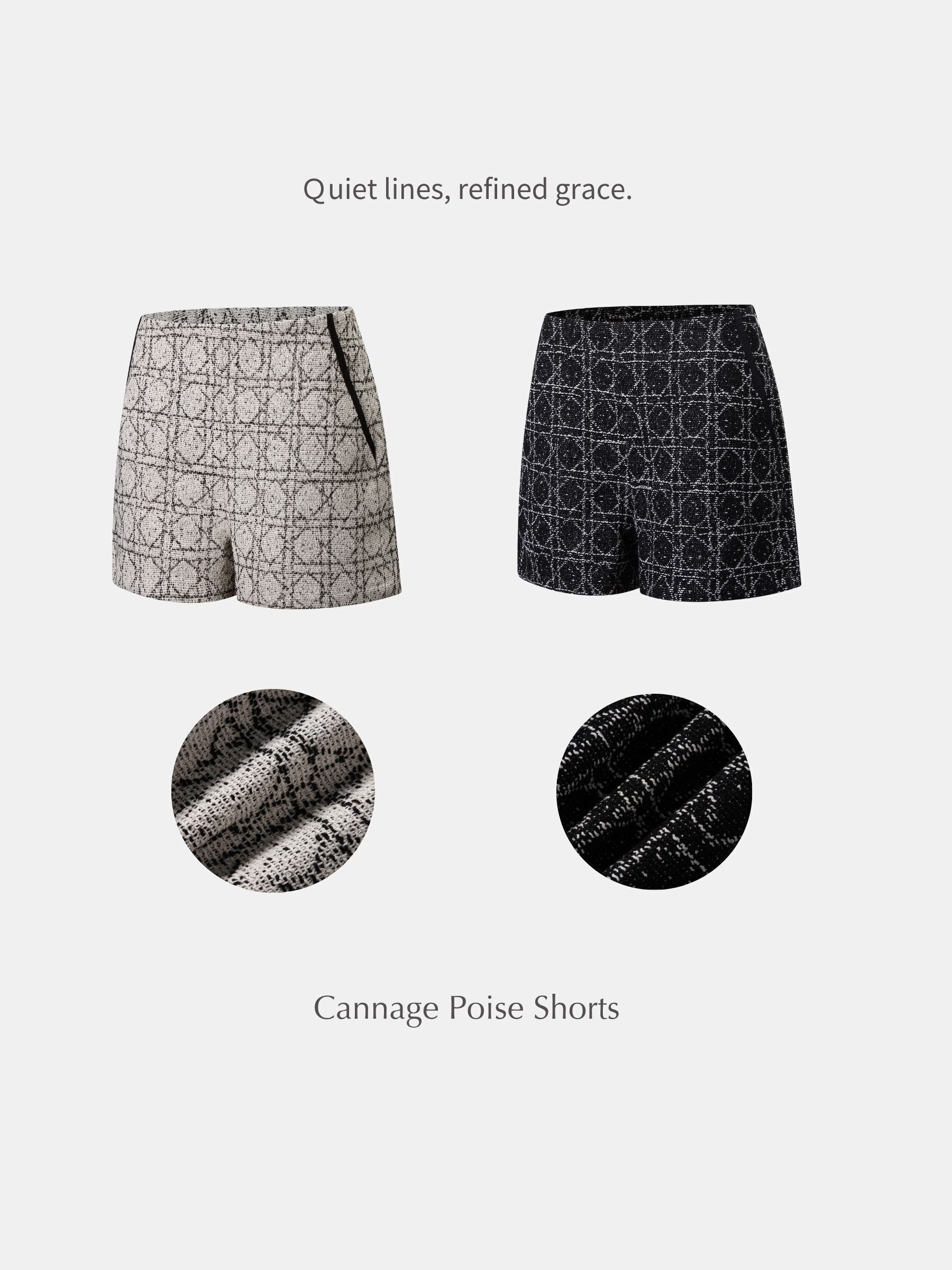 限定『高光訂製』Cannage Poise Shorts 靜謐格調 藤格紋短褲